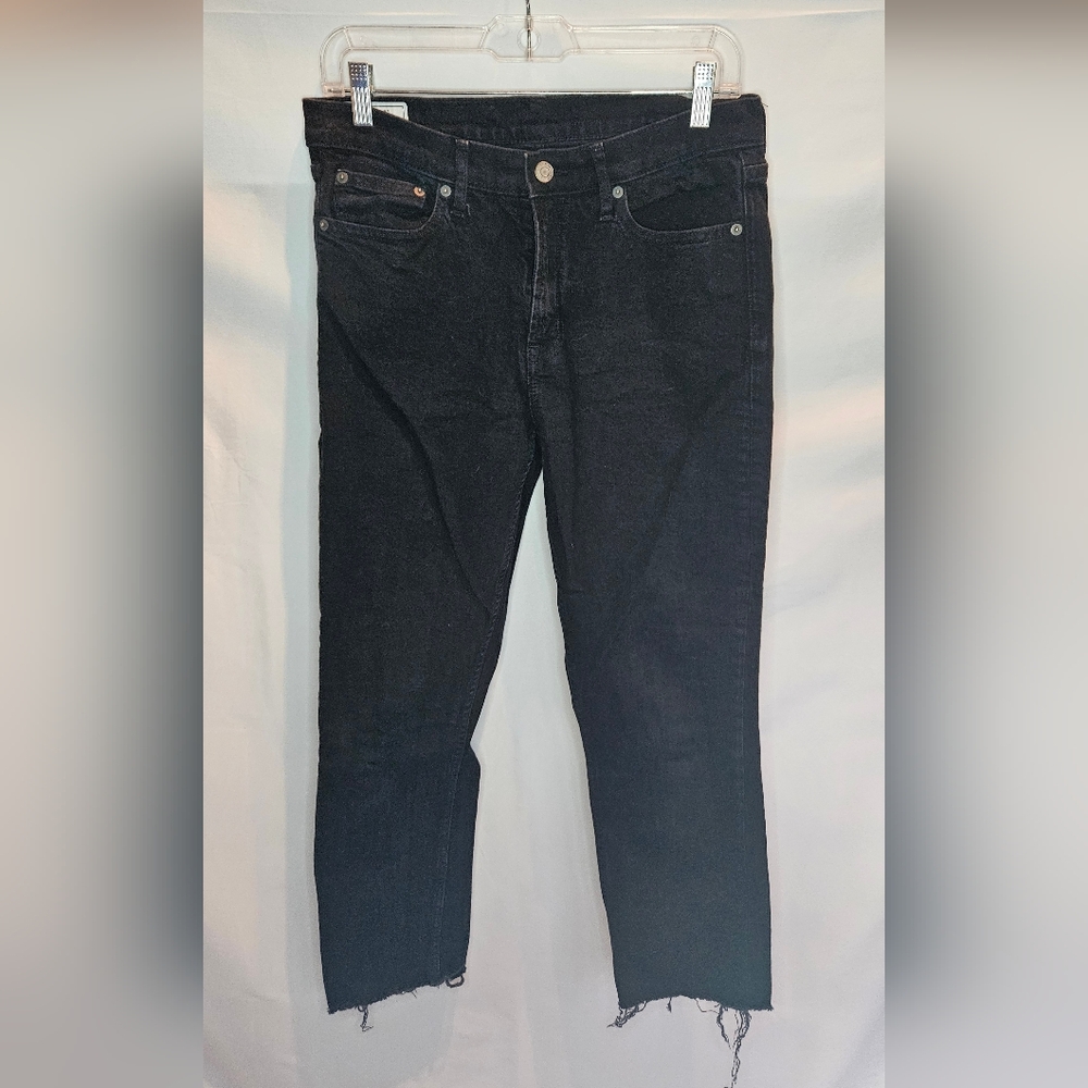 GAP Black Vintage Slim Mid Rise Jeans with Raw Hem